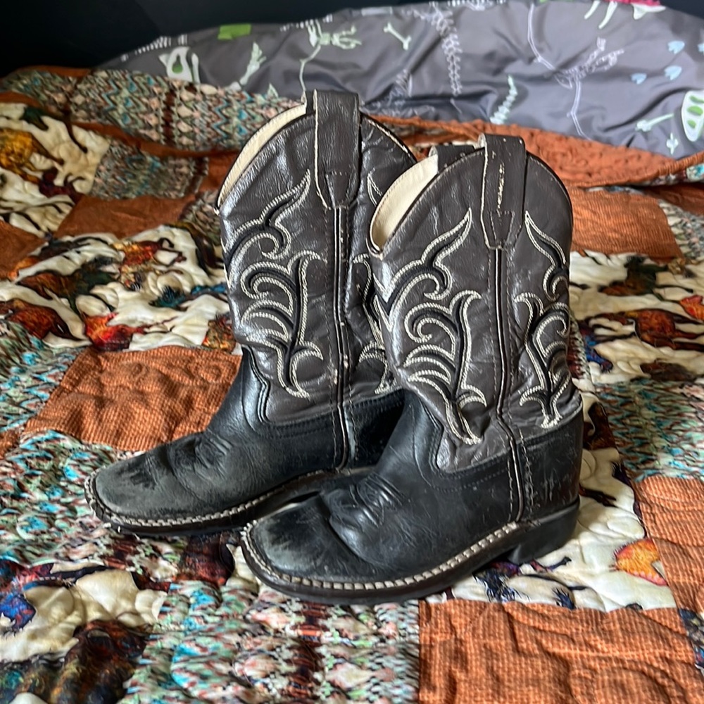 Leather toddler cowboy boots